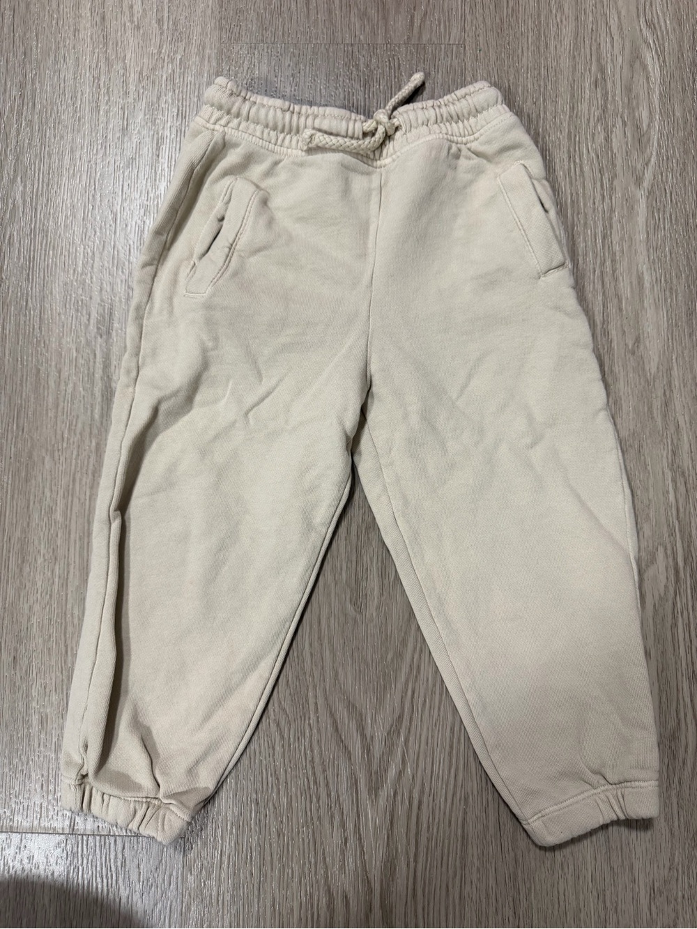 Zara Kids Cream Jogger Sweatpants